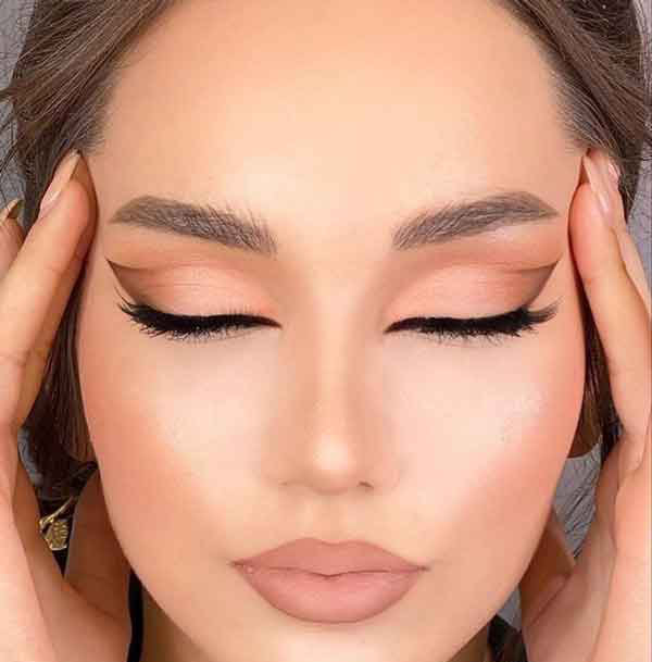مدل آرایش صورت ساده و مجلسی به سبک اروپایی