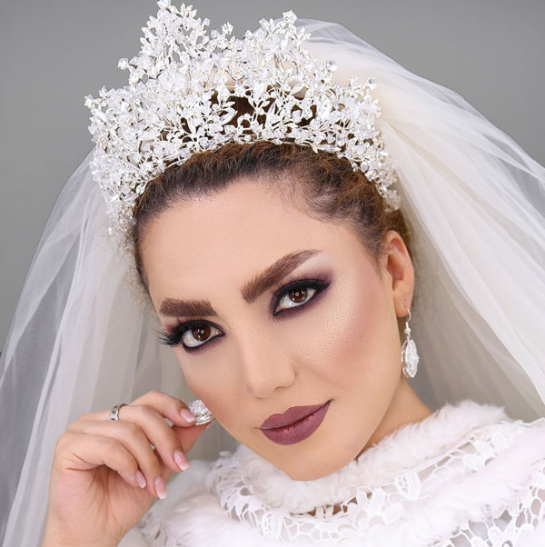 مدل آرایش عروس شیک با سبکی جدید و متفاوت