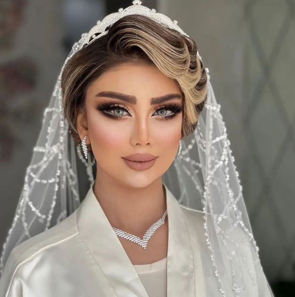 مدل آرایش عروس شیک با سبکی جدید و متفاوت