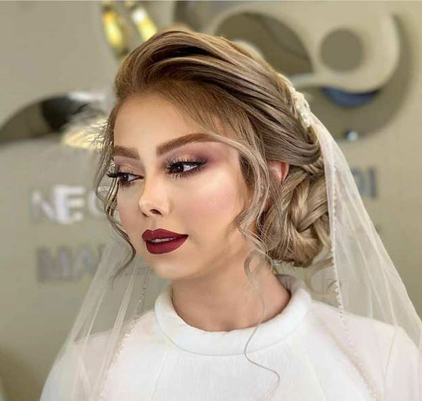 مدل آرایش عروس شیک با سبکی جدید و متفاوت