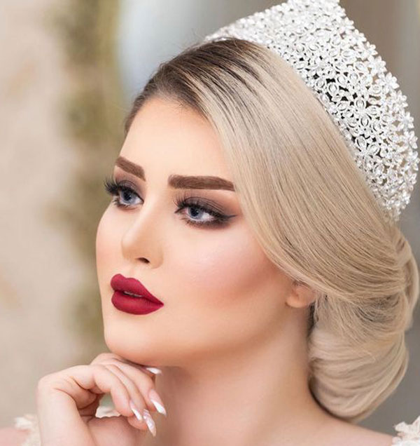 مدل آرایش عروس شیک با سبکی جدید و متفاوت