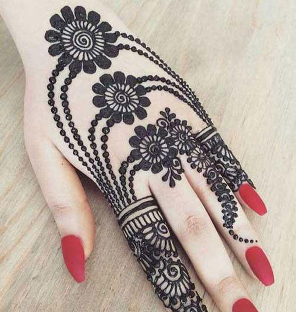 مدل حنا روی دست با طرح های ساده و زیبا