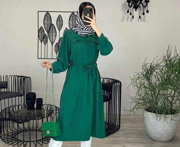 مدل مانتو جلو بسته دکمه دار اسپرت بسیار شیک و جذاب