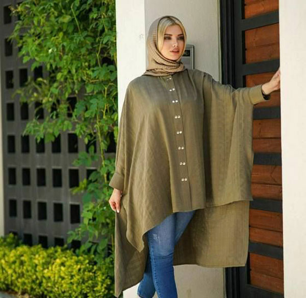 مدل مانتو جلو بسته دکمه دار اسپرت بسیار شیک و جذاب