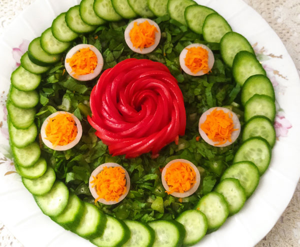 مدل سالاد و آشنایی با انواع مختلف سالاد و نحوه تزیین کردن