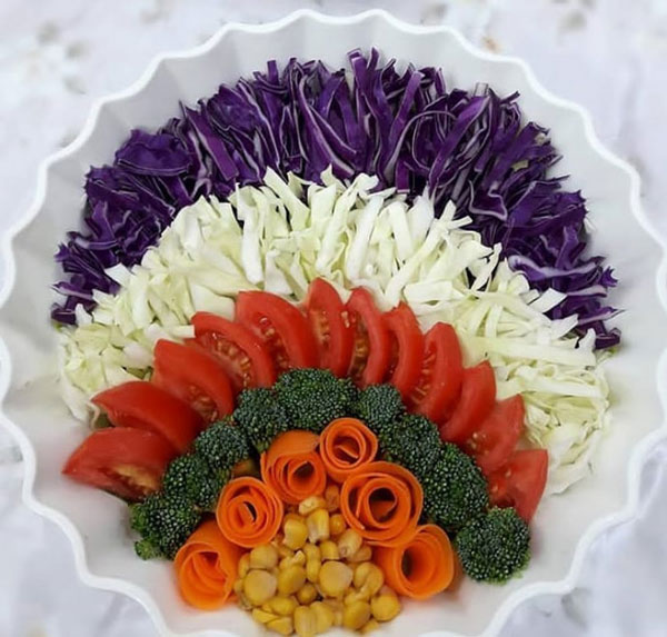 مدل سالاد و آشنایی با انواع مختلف سالاد و نحوه تزیین کردن