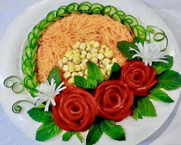 مدل سالاد و آشنایی با انواع مختلف سالاد و نحوه تزیین کردن