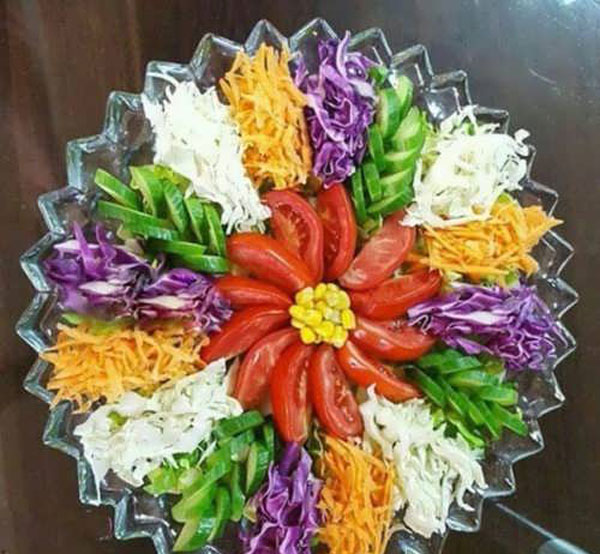 مدل سالاد و آشنایی با انواع مختلف سالاد و نحوه تزیین کردن