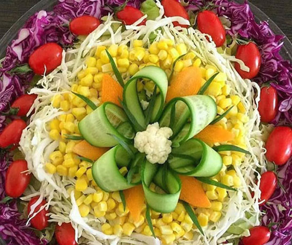 مدل سالاد و آشنایی با انواع مختلف سالاد و نحوه تزیین کردن