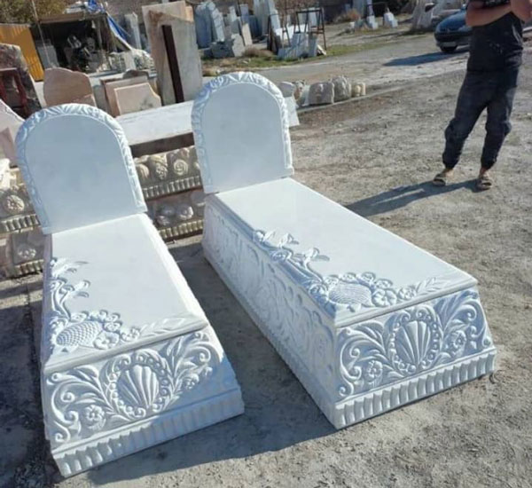 مدل سنگ قبر و مزار ساده با حکاکی بی نظیر