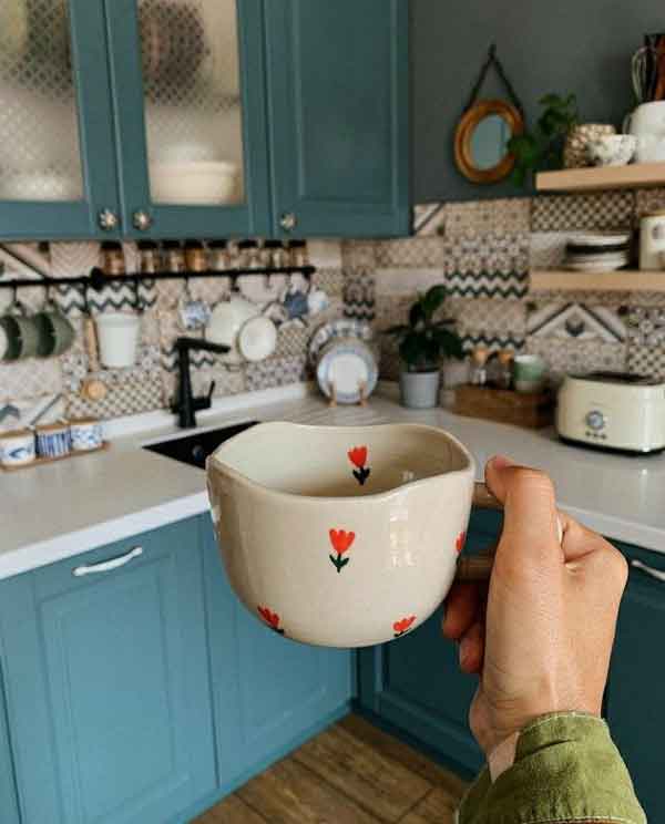 مدل آشپزخانه ساده و شیک ایرانی (جذاب و بدون کابینت)