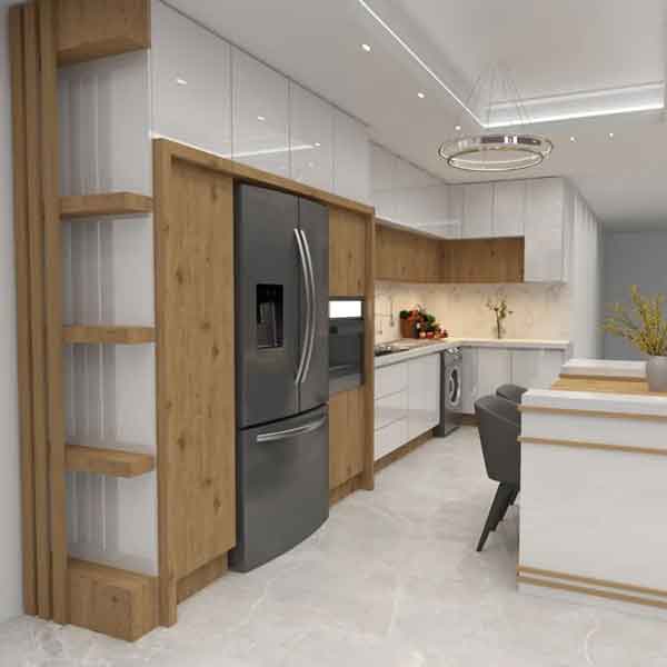 مدل آشپزخانه ساده و شیک ایرانی (جذاب و بدون کابینت)