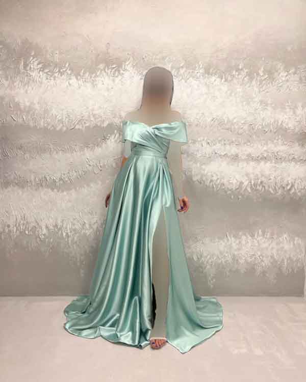 مدل لباس مجلسی بلند ساده و شیک لاکچری برای عروسی