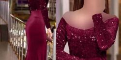 مدل لباس مجلسی بلند ساده و شیک لاکچری برای عروسی