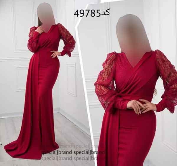 مدل لباس مجلسی بلند ساده و شیک لاکچری برای عروسی
