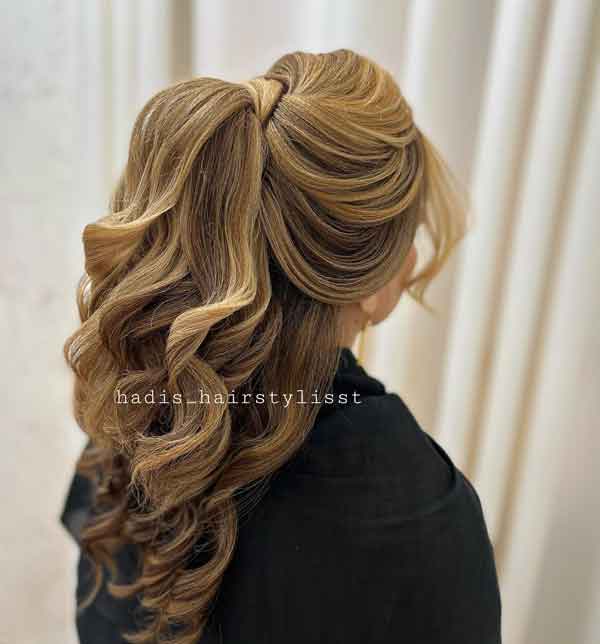 مدل مو دخترانه جدید و شیک شینیون شده برای عروسی