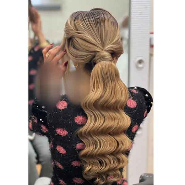 مدل مو دخترانه جدید و شیک شینیون شده برای عروسی