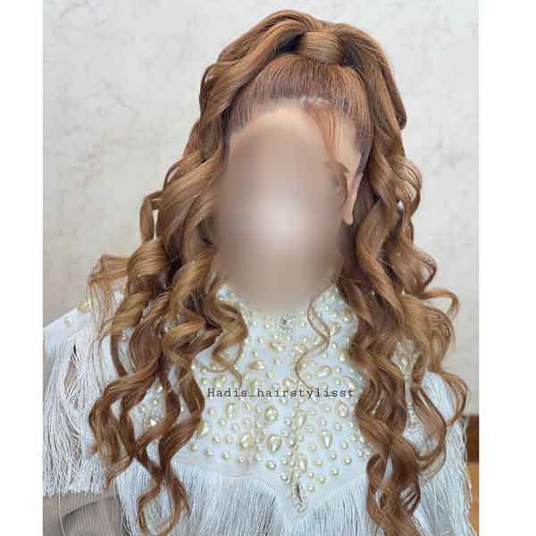 مدل مو دخترانه جدید و شیک شینیون شده برای عروسی