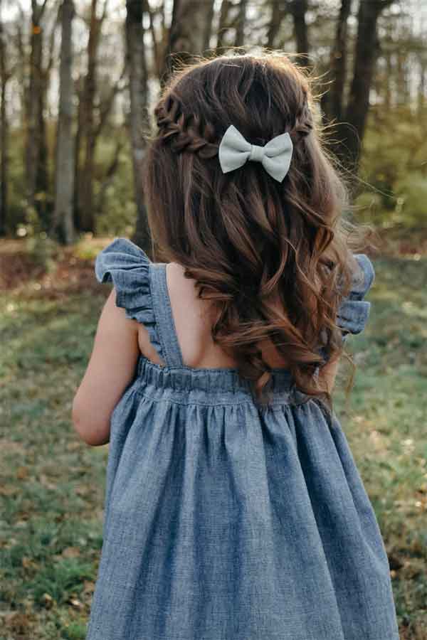 مدل مو دخترانه ساده جدید کودکان خوشگل برای جشن