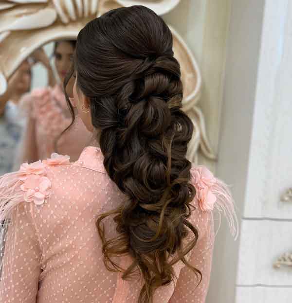 مدل مو مجلسی باز جدید برای عروسی ساده و زیبا
