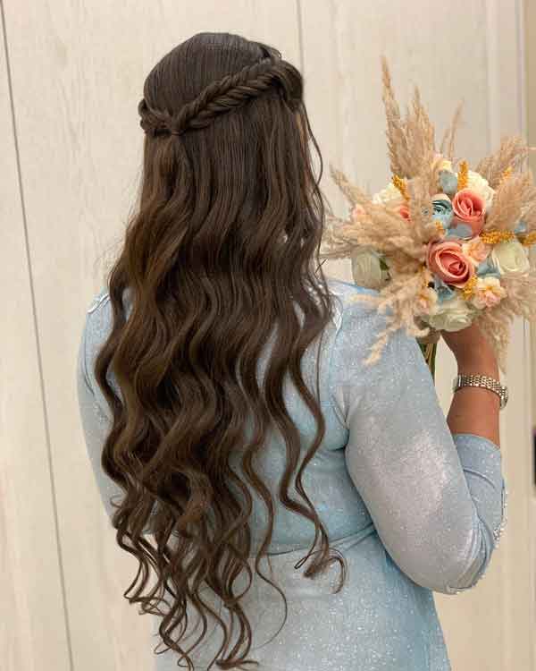 مدل مو مجلسی باز جدید برای عروسی ساده و زیبا