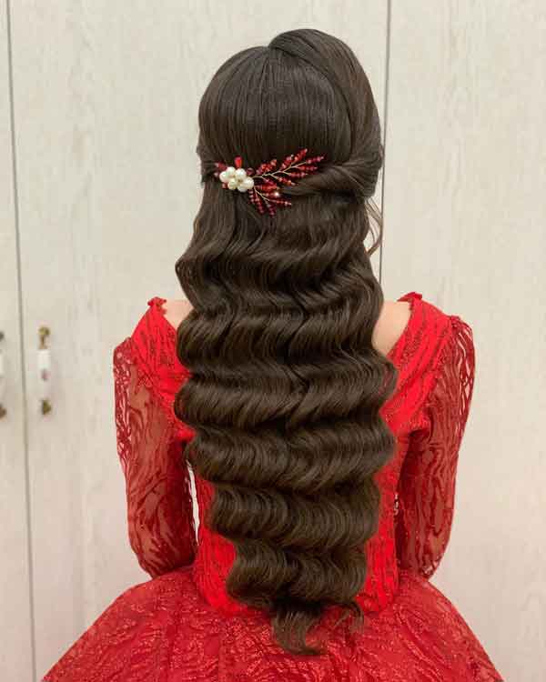 مدل مو مجلسی باز جدید برای عروسی ساده و زیبا