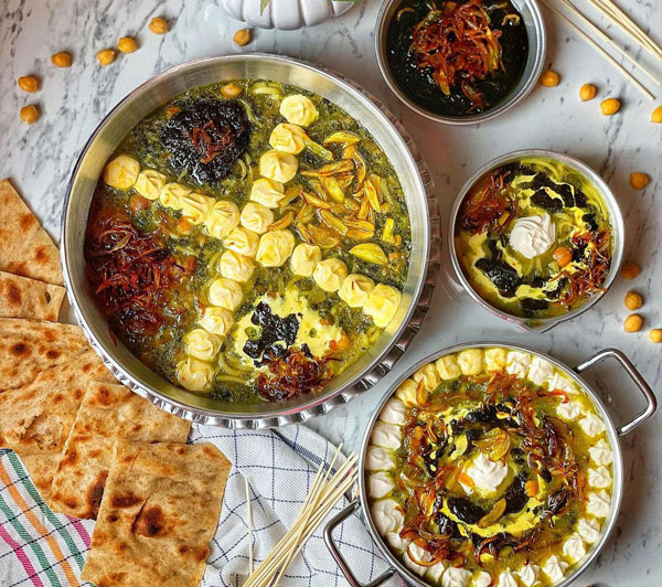 تزیین آش رشته برای نذری و مراسم با ایده های خلاقانه و زیبا