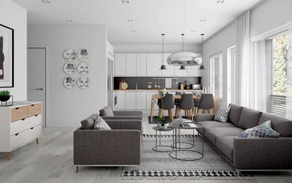 مدل آشپزخانه بدون اپن جدید با دکوراسیونی لاکچری و کابینت های شیک