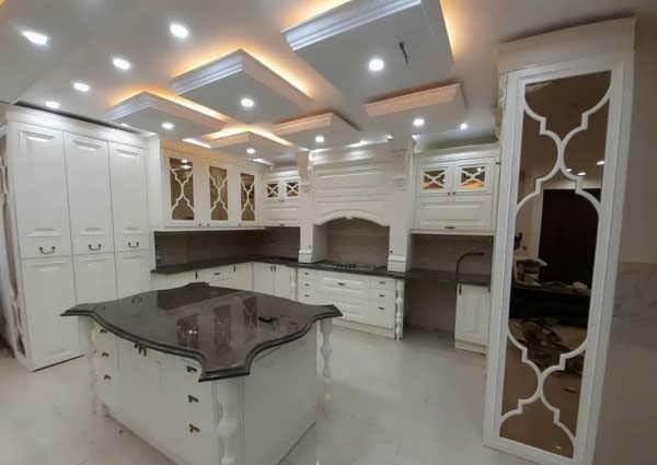 مدل آشپزخانه جدید با طراحی کابینت شیک و لاکچری 