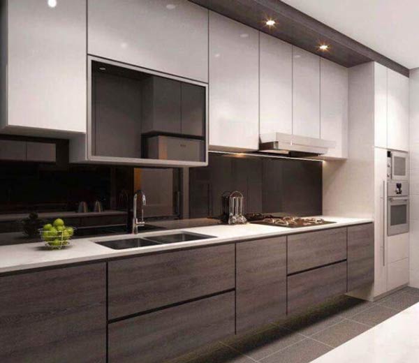 مدل آشپزخانه جدید با طراحی کابینت شیک و لاکچری 