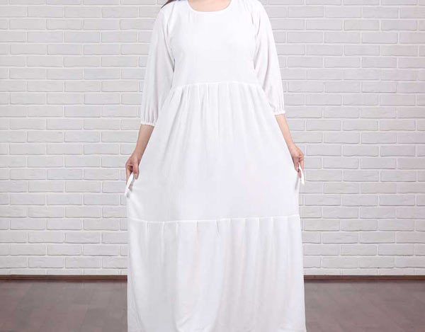 مدل لباس بلند با پارچه ابروبادی خنک تابستانی بسیار زیبا