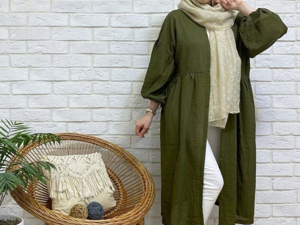 مدل لباس بلند با پارچه ابروبادی خنک تابستانی بسیار زیبا