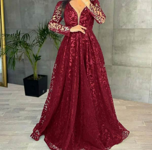مدل لباس مجلسی استین دار بلند بسیار شیک زنانه و دخترانه