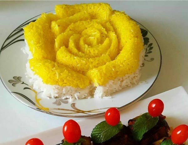 تزیین برنج با زرشک و زعفران با ایده های ساده بسیار زیبا