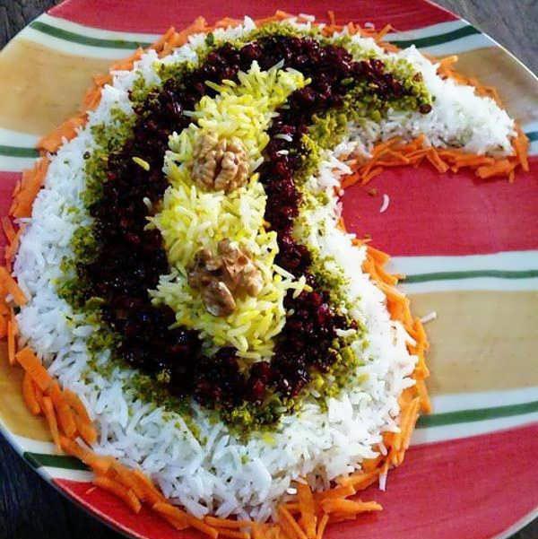تزیین برنج با زرشک و زعفران با ایده های ساده بسیار زیبا