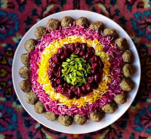 تزیین برنج با زرشک و زعفران با ایده های ساده بسیار زیبا