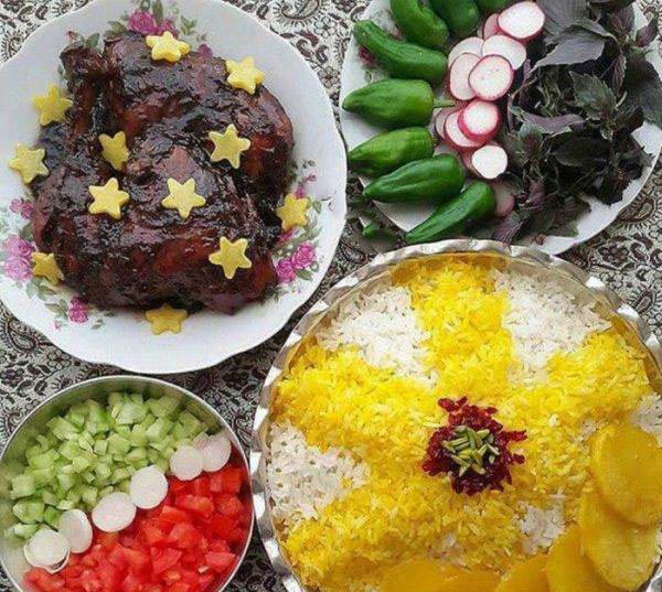 تزیین برنج با زرشک و زعفران با ایده های ساده بسیار زیبا
