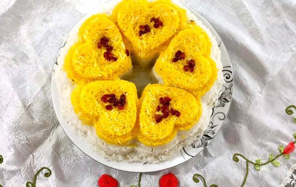 تزیین برنج با زرشک و زعفران با ایده های ساده بسیار زیبا
