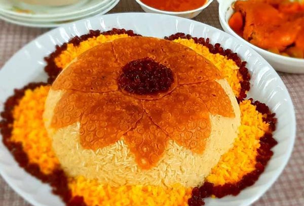 تزیین برنج با زرشک و زعفران با ایده های ساده بسیار زیبا
