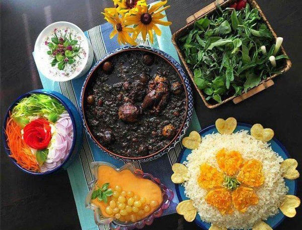 تزیین خورشت سبزی مجلسی با ایده های ساده و زیبا