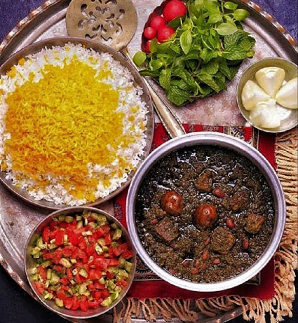 تزیین خورشت سبزی مجلسی با ایده های ساده و زیبا