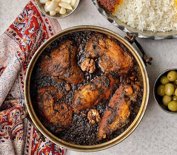 تزیین خورشت مرغ مجلسی با ایده های ساده و خلاقانه