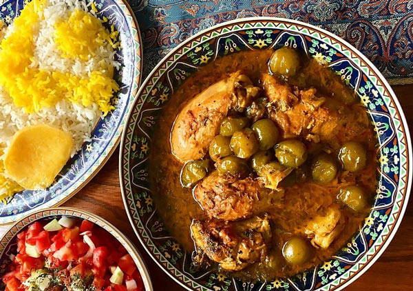 تزیین خورشت مرغ مجلسی با ایده های ساده و خلاقانه
