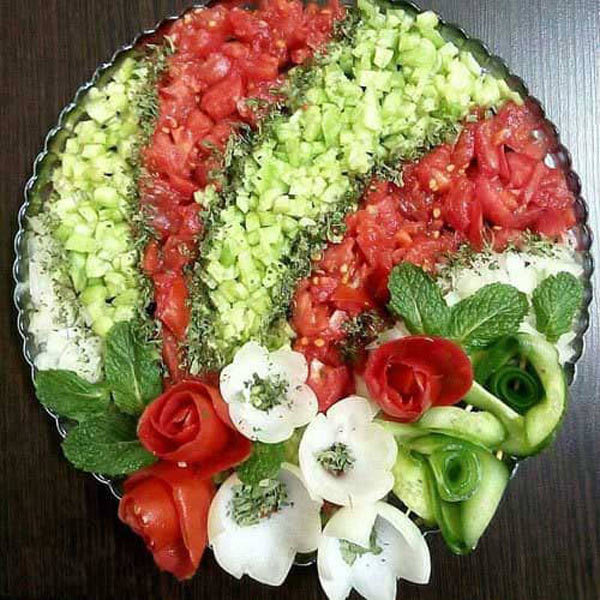تزیین سالاد فصل و کاهو با ایده های بسیار زیبا و آسان
