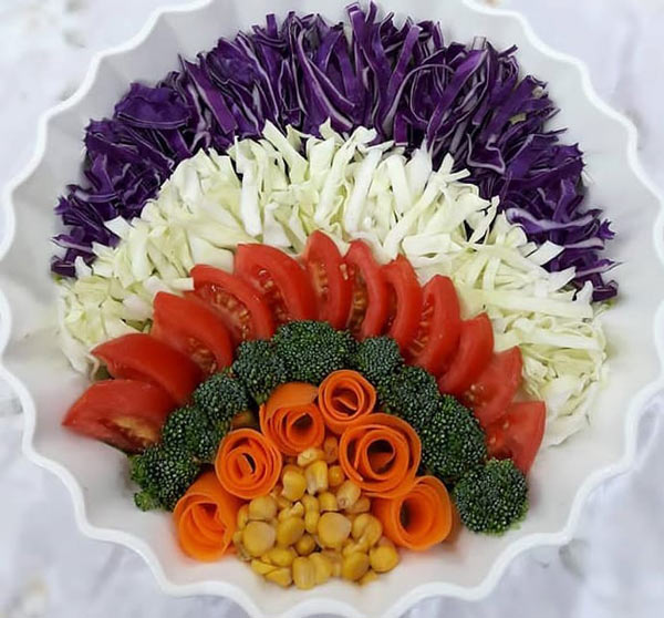تزیین سالاد فصل با ایده های جالب و بسیار زیبا برای مهمانی