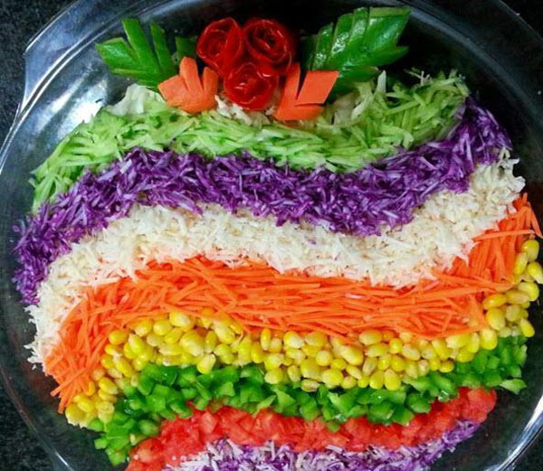 تزیین سالاد فصل با ایده های جالب و بسیار زیبا برای مهمانی