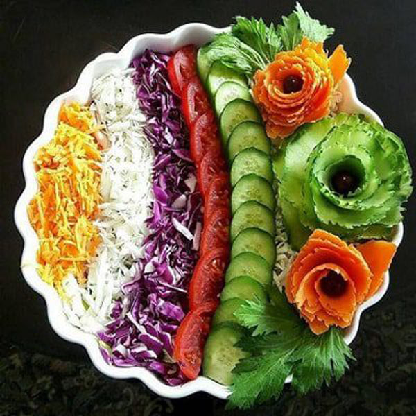تزیین سالاد فصل با ایده های جالب و بسیار زیبا برای مهمانی
