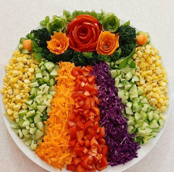 تزیین سالاد فصل با ایده های جالب و بسیار زیبا برای مهمانی