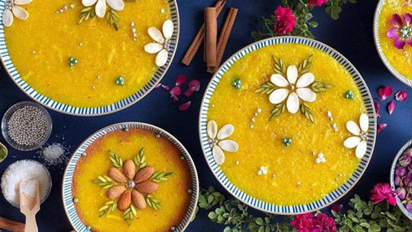 تزیین شله زرد نذری با دارچین و ایده های بسیار زیبا و راحت