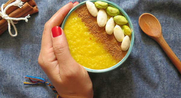تزیین شله زرد نذری با دارچین و ایده های بسیار زیبا و راحت